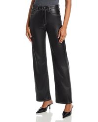 Rag & Bone - Shea High Rise Faux Leather Straight Leg Jeans - Lyst
