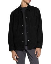 Theory - Suede Snap Overshirt - Lyst