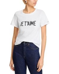 Cinq À Sept - Rhinestone Je T'Aime Tee - Lyst