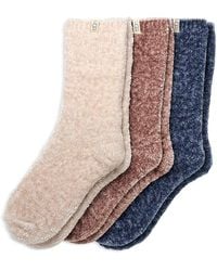 UGG - Leda Sparkle Cozy Crew Socks, Pack Of 3 - Lyst