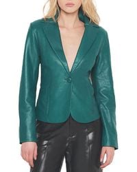 AS by DF - Telly Upcycled Leather Blazer - Lyst