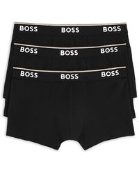 BOSS - Power Cotton Blend Trunks, Pack Of 3 - Lyst