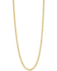 Bloomingdale's 14k Yellow Gold Solid Curb Chain Necklace - Metallic