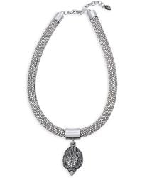 Kurt Geiger - Shimmer Mesh Rope Eagle Collar Necklace, 16 - Lyst