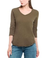 Wilt - 3/4 Sleeve Raw Hem Shirttail Tee - Lyst