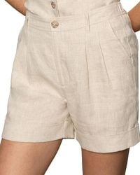 Sanctuary - Caravan Linen Cuffed Shorts - Lyst