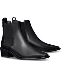 Tory Burch - Western Pointed Toe Ankle Chelsea Boots - Lyst