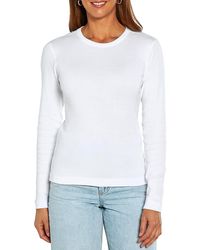 Three Dots - Long Sleeve Top - Lyst