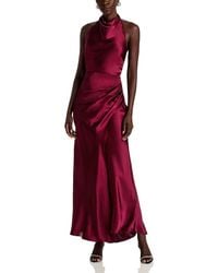 Aqua - Draped Halter Gown - Lyst