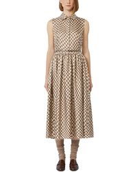 Max Mara - Sesia Antique Rose Silk Dress - Lyst