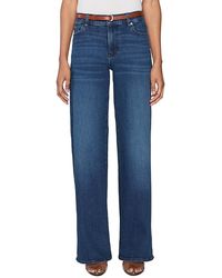 FRAME - Le Slim Palazzo High Rise Wide Leg Long Jeans - Lyst