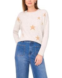 Vince Camuto - Star Pattern Crewneck Sweater - Lyst