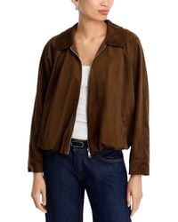 Steve Madden - Faux Suede Bubble Bomber Jacket - Lyst