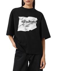 AllSaints - Scrunch Amelie Tee - Lyst