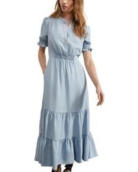 Hobbs - Limited Tilgate Chambray Midi Dress - Lyst
