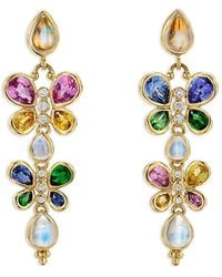Temple St. Clair - 18K Cl Gemstone & Diamond Luna Flutter Drop Earrings - Lyst