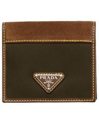 Prada - Re-Nylon And Leather Wallet - Lyst
