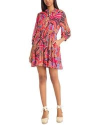 The Good Journey - Printed Mini Shirt Dress - Lyst