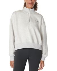 Sweaty Betty - Revive Crop Half Zip Sweatshirt - Lyst
