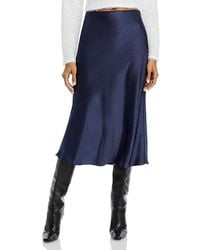 Aqua - Midi Slip Skirt - Lyst