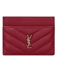 Saint Laurent - Cassandre Matelasse Card Case - Lyst