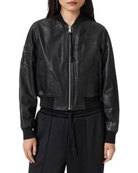 AllSaints - X Williams F1 Racing Orten Leather Bomber Jacket - Lyst