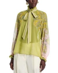La DoubleJ - Cerere Silk Placee Blouse - Lyst