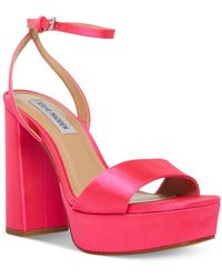 Steve Madden Synthetic Lessa High Heel Platform Sandals in Black | Lyst