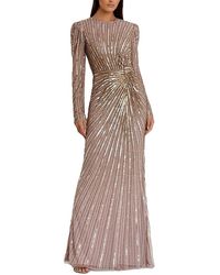 Mac Duggal - Embellished Puff Sleeve Side Knot Gown - Lyst