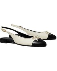 Tory Burch - Cap Toe Slingback Ballet Flats - Lyst