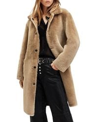 AllSaints - Serra Reversible Shearling Coat - Lyst