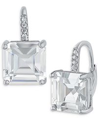 Kenneth Jay Lane - Cz By Asscher Drop Earrings - Lyst