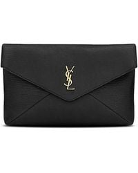 Saint Laurent - Cassandre Large Envelope Pouch - Lyst