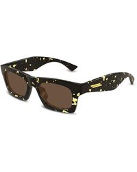 Bottega Veneta - Rectangular Sunglasses, 51Mm - Lyst