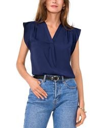 Vince Camuto - V Neck Flutter Sleeve Top - Lyst