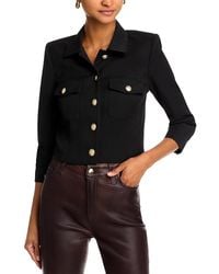 L'Agence - Kumi Button Front Crop Jacket - Lyst