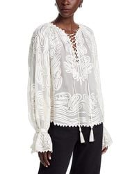 Kobi Halperin - Florence Lace Up Blouse - Lyst