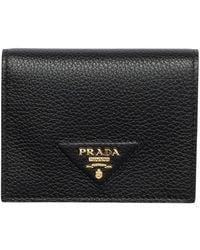 Prada - Small Leather Wallet - Lyst