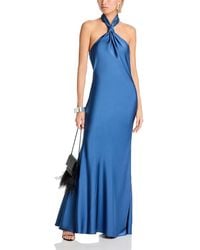 Aqua - Knot Halter Gown - Lyst