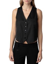 Zadig & Voltaire - Emaux Satin Vest - Lyst