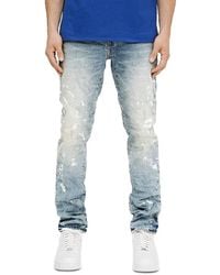 Purple Brand - Manganese Slim Straight Jeans With Paint Splatter - Lyst