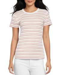Three Dots - Cotton Short Sleeve Crewneck Tee - Lyst