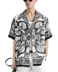 Dolce & Gabbana - Silk Short-Sleeve Shirt - Lyst