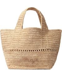 Maje - Crocheted Raffia Mini Tote - Lyst
