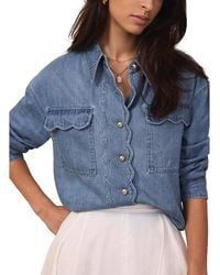 Mint Velvet - Denim Scallop Shirt - Lyst