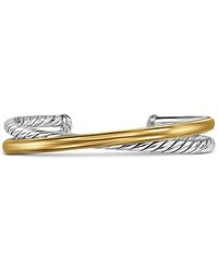 David Yurman - Crossover Two Row Cuff Bracelet - Lyst