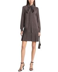 Michael Kors - Pleated Drop Waist Bow Dress - Lyst