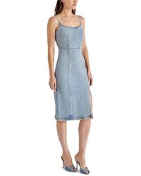 Steve Madden - Giselle Denim Midi Dress - Lyst