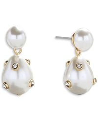 BaubleBar - Inessa Pave & Imitation Pearl Drop Earrings - Lyst