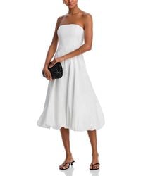 Aqua - Strapless Midi Bubble Dress - Lyst